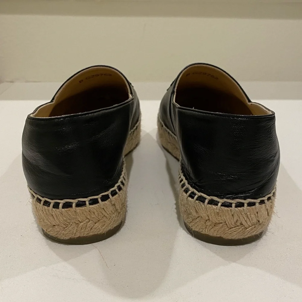 Chanel Black Leather Espadrilles 36 6 - Picture 3 of 8